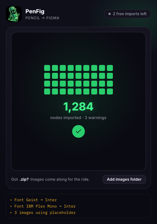 PenFig plugin — import done
